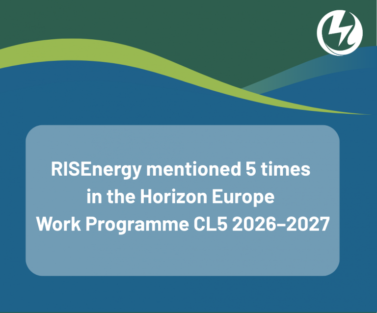 RISEnergy mentioned in the Horizon Europe Work Programme CL5 2026–2027