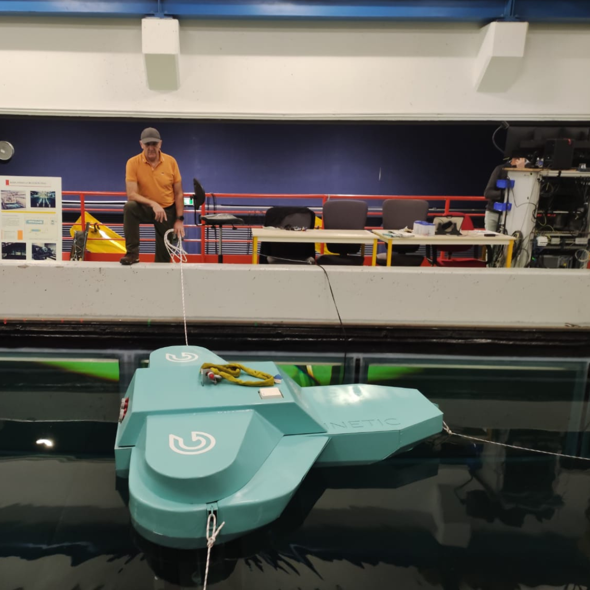 Vincent Cormack testing the turbines