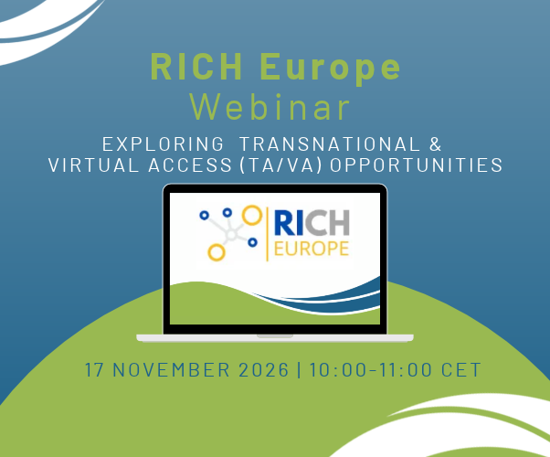 RICH Europe Webinar #9: Transnational and Virtual Access (TA/VA) Opportunities